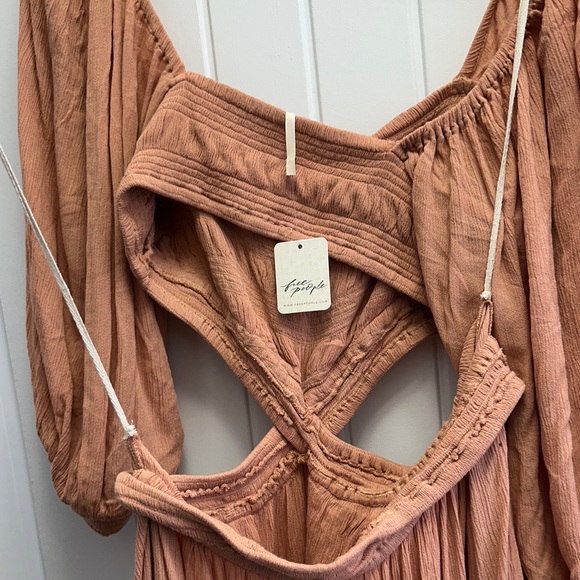 Free People Backless Dress in Peach - Picture 5 of 10
